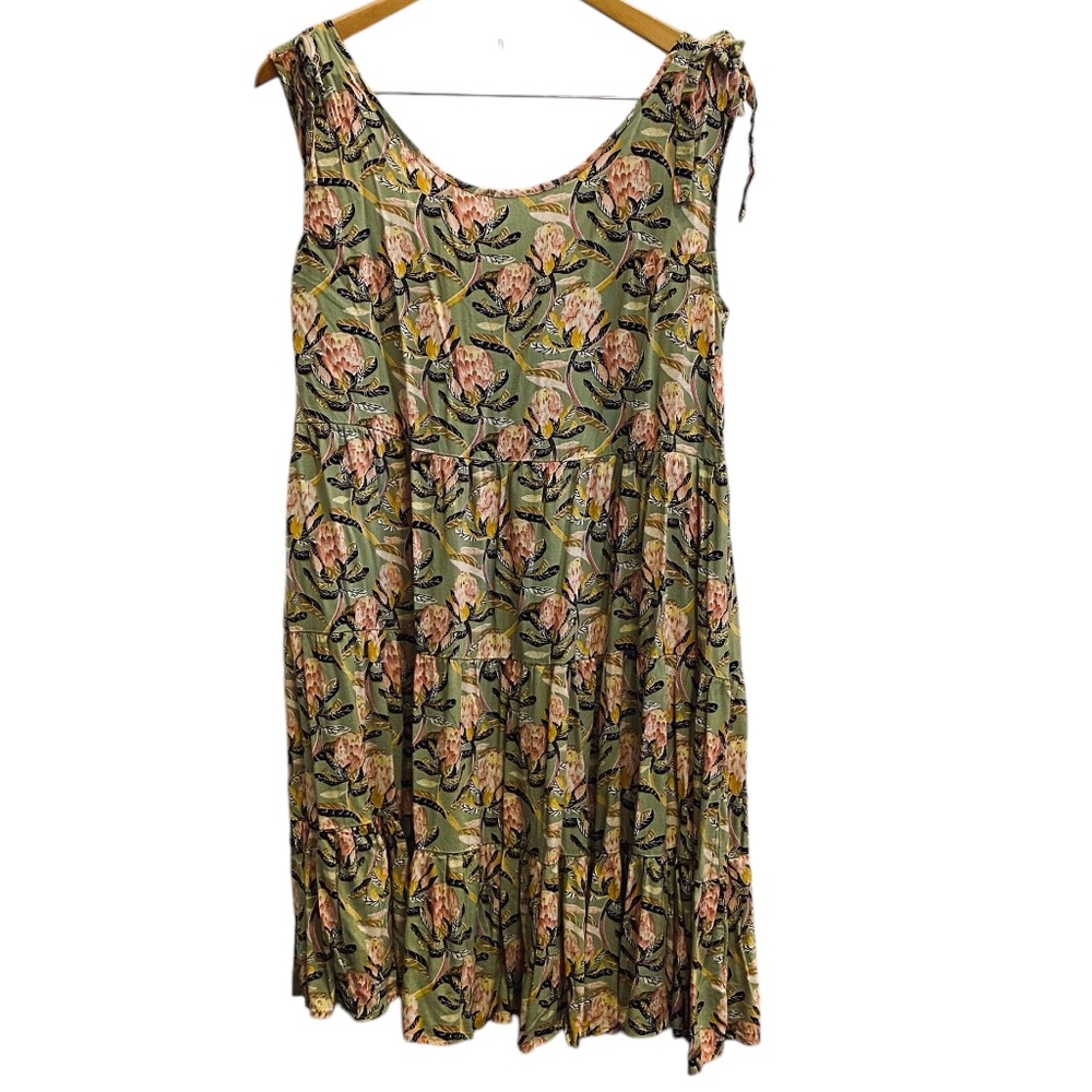Gabby Isabella Women’s Drop Waist Cottagecore  Floral Mini Sundress sz XL